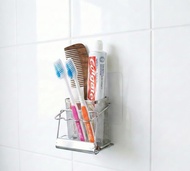 304不鏽鋼　無痕貼片　牙刷架　牙刷籃