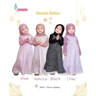 KATUN Latest Baby Girl's Gamis Premium Japanese Cotton 6-12 Months 1 2 3 4 5 Years Aziza Hijab Set