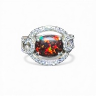 Women's black opal jarong plus gemstone ring Ring | 20E- 477