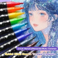 2-COLOR GLITTER Marker - Bright Color Double-End Glitter Marker for Art