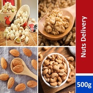 Snacks / Nuts / Kacang / Pistachio  / Cashew / Almond / Walnut Raw / Roasted  /Ready To Eat  (500g)