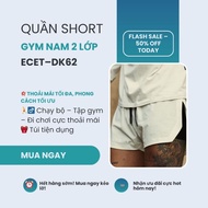 2-layer gym shorts ECET–DK62 – Light, stretchy, breathable for gym & jogging