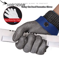 HONEYROOM Protection Gloves Work Mesh Butcher Mittens Hand Protection Stab Resistant Glove