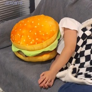 JEROMY5R Realistic Burger Pillow, Plush Simulation Burger Cheeseburger Pillow, Soft Plushies Realist