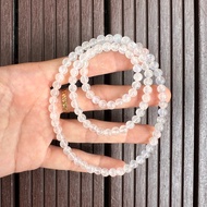 Bracelet - MOONSTONE natural stone necklace (5.8mm beads) wrapped in 3 times