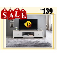𝐑𝐄𝐀𝐃𝐘 𝐒𝐓𝐎𝐂𝐊 New Modern DB 9070 TV Cabinet BEST QUALITY [DB 9070 NATURAL / WHITE WASH]