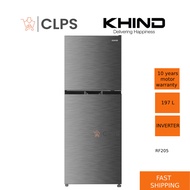 KHIND 216L 197L 2 Door Fridge Peti Sejuk  Fridge Refrigerator RF200 RF205