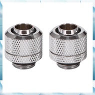 [G V W E] 2Pcs Water Cooling Fittings G1/4 External Thread Pagoda For 9.5X12.7Mm Soft Tube Computer 