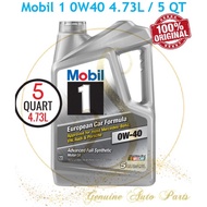 ( 100% ORIGINAL ) MOBIL 1 0W40 ADVANCED FULLY SYNTHETIC ENGINE OIL 5 QUARTS / 4.73 LITRE DEXOS ( MAD