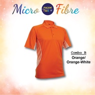 ORANGE-WHITE QD3107 100% MICROFIBER QUICK DRY JERSEY COLLAR SHORT SLEEVE TSHIRT UNISEX SUBLIMATION K