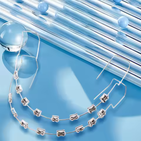 1 Pair Dental Fake Braces with Storage Box Colored Dental Decor Braces Dental Fashion Decoration for