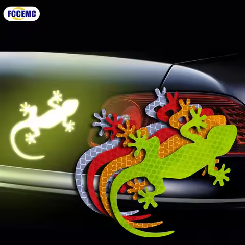 Car Styling Reflective Sticker Safety Warning Mark Night Driving Warning Gecko Strip Light Reflector
