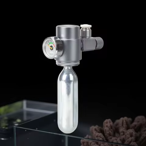 DIY Aquarium CO2 Regulator Solenoid Valve Bubble Counter CO2 Small Gas Bottle 3-8UNF Fish Tank CO2 P
