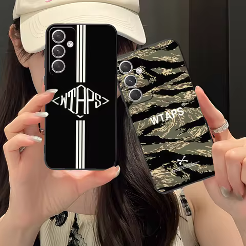 WTAPS Mobile Phone Case for Samsung Galaxy S25 S24 S23 S22 S21 S20 S10 S9 Plus FE Ultra Lite Black S