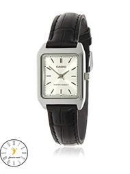 Casio Standard นาฬิกาข้อมือ สายหนัง รุ่น LTP-V007L-7E1UDF - สีดำ/หน้าปัดขาว แท้ ประกัน CMG by Banana