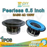 DIYSOUND Peerless 6.5 inch 4Ω 100W BASS Car Speaker Subwoofer Car Stereo Subwoofer Speaker 6.5 inch 