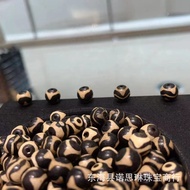 Tibetan Old Agate Round Beads Tiger Tooth Pattern Dzi Beads Loose Beads Small Agate Dzi Beads Bracel