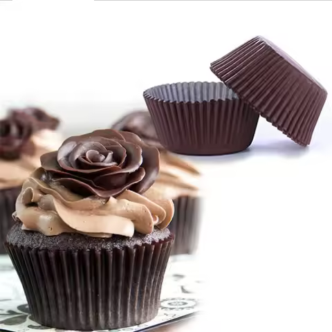 100pcs Solid Color Cupcake Liner Baking Cup Paper Muffin Cases Cake Cup Egg Tart Tray Cake Mould Wra