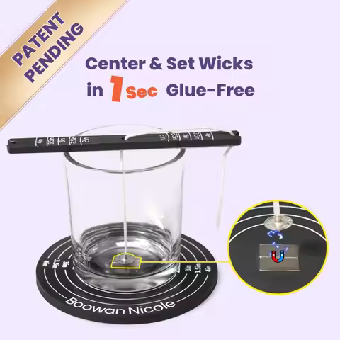 Nicole Quick Magnetic Candle Wick Centering Setter Tool & Wick Holder Candle Centering Device for Ca