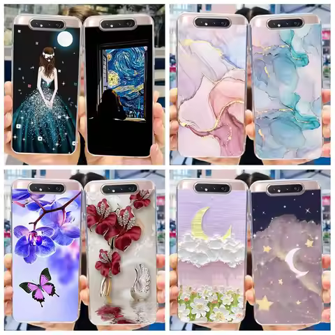 Case For Samsung Galaxy A80 Cover GalaxyA80 A 80 SM-A805F A805 A805F A90 4G Transparent Cases Fashio