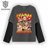 KATUN Seisin T-shirt long sleeve Double layer Islam Makhachev vintage T-shirt distro quality color v