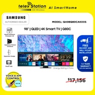 Samsung 98" Q80C QLED 4K Smart TV (2023) 4 Ticks │ 1+2 Year Local Warranty | comes with FREE Gift