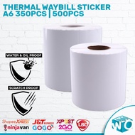 Thermal Sticker ROLL A6 100*150mm 500pcs Shopee Laz Waybill Shipping Label Waterproof Scratch Proof