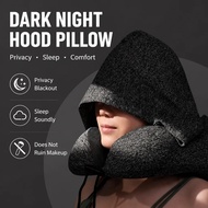新款连帽遮光u型枕旅行360 ° Ergonomic Hooded Pillow - Travel Neck Support Memory Foam Lightweight Portable Rest