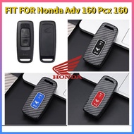 Honda Remote Key Cover Case Carbon Fiber keychain Honda Adv 160 Pcx 160 PCX160 Airblade160 Click160 Car Key Accessories