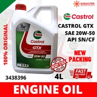 CASTROL GTX 20w50 SN/CF 4L Engine Oil Minyak Hitam Minyak Pelincir Kereta