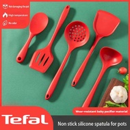 Tefal 5-piece heat-resistant silicone spatula | silicone spatula | kitchen utensils | soup spoon | r