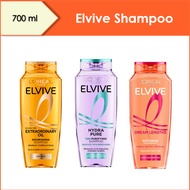 Elvive Shampoo 700ml Dream Lengths Restoring/Extraordinary Oil Nourishing/Hydra Pure Purifying
