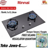 Ready Rinnai Rb 712Ngb/Rinnai Kompor Gas Tanam 2 Tungku + Quantum