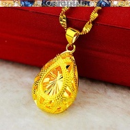 24k hollow love drop pendant gold necklace ladies jewelry 916 gold necklace gold chain in stock