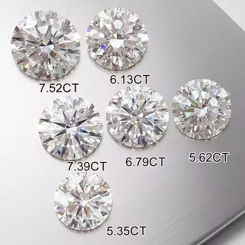 Mishang Jewelry IGI Certificate Round Brilliant Lab Grown Diamond 3ct 3.5ct 4ct 4.5ct 5ct 6ct Labora