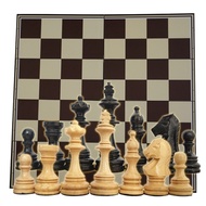 KiN Chesspedia Paket Bidak Catur Kayu Mentaos Model Semeru + Papan