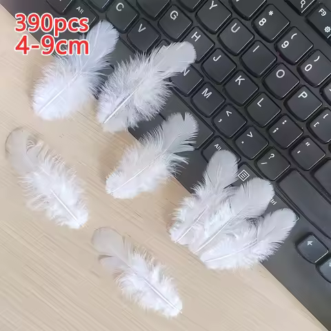 390pcs Lot Small 4-9cm White Feathers Bulk For Crafts Decoration Wedding Flower Dreamcatcher Carniva
