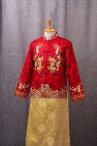 中式新郎馬褂禮服
