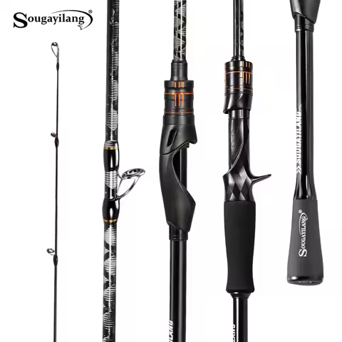 Sougayilang Fishing Rod 1.8m Spinning/Casting Rod Solid Tip 7-30g Lure Weight 12KG Max Drag High Car