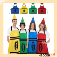 HECCEH Crayon Themed Gnome Set, Cleaning Funny Crayon Apron,  Art Craft Activity Colorful Fancy Dres