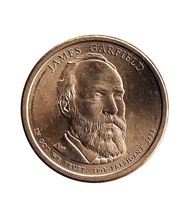 Koleksi Koin 1 Dollar Amerika ke-20 Presiden James Garfield 1881 IN GOD WE TRUST One Dollar USA Loga