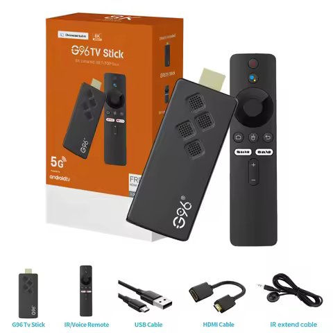 G96 4K Smart TV Stick Android 10 ATV OS Top Set Box Allwinner H313 2GB/16GB 2.4G/5G Wifi Bluetooth4