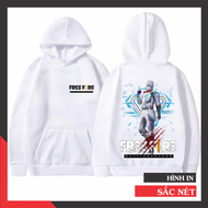Áo Hoodie Free Fire Màu Trắng In Hình Bác Học