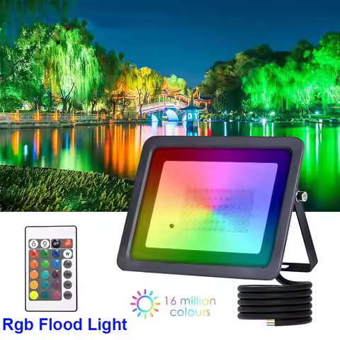 Rgb Outdoor Led Projector 220V Rgb Flood Light 10W 30W 100W 50W Waterproof Led Color Changing Rgb Sp