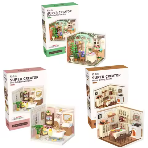 Rolife DIY Miniature Dollhouse Kit with Accessories Model Supply Store Kit with LED to Build Decent