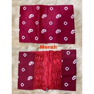 MERAH Ankin Instant Red Angkin Jumputan Back Zipper