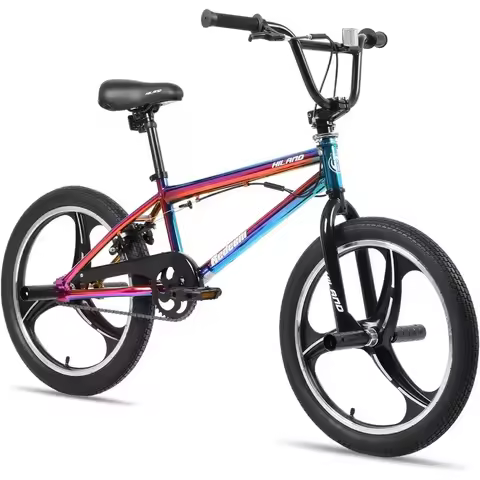 20 Inch 3-5 Spoke BMX Bike for Kids Ages 5-12, 360 Rotor Restyle, 4 Pegs, Single Kid's BMX Cycle, Mu