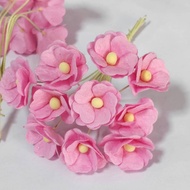 [10 Flowers/Pink PI6] Paper (Fly Flowers) Double Petals 20 Mm. Artificial