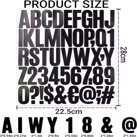 4 Sheets Letter Number Symbol Stickers 2 Inch Selfadhesive Letter Number Symbol Stickers Set 200 Pie