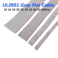 10 14 16 20 26 30 34 40 50 60 Pin Gray Flat Ribbon Cable 28 AWG Wire For 2.54mm FC IDC Connector
